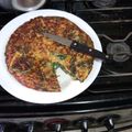 El cooksnap de Katia Lazcano cuando hizo Tortilla de espinaca y zanahoria.