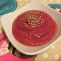 El cooksnap de Irene-Guirao cuando hizo Hummus de Remolacha.