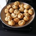 Brian's cooksnap of when they made Garlic knots.