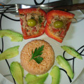El cooksnap de Pandora White cuando hizo Pimiento Morrón relleno con ceviche de atún.