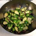 Alex's cooksnap of when they made Jens Holiday Brussels Sprout's.