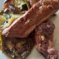 El cooksnap de Marta Lakarambirurí cuando hizo Costillas de cordero, estofadas con calabacines y trigueros.