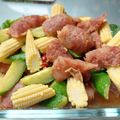 阿文 的 香腸炒小黄瓜(簡單料理) cooksnap