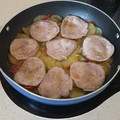 El cooksnap de trombiloki cuando hizo Escalopines de lomo con patatas y pimientos.