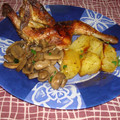 El cooksnap de carme castillo cuando hizo Picantones marinados asados.