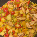 El cooksnap de David cuando hizo Calamares con guisantes.