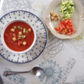 El cooksnap de Irene-Guirao cuando hizo Gazpacho andaluz.