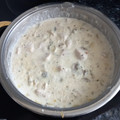El cooksnap de Lourdes Martinez cuando hizo Pechuga de pollo con nata y champiñones.