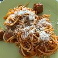 El cooksnap de astrid badia cuando hizo Espaguetis con albóndigas.