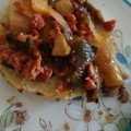 El cooksnap de Hilda Lucero Garcia Segura cuando hizo Chorizo con chile poblano encebollado a la mexicana pa tacos.