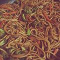 El cooksnap de isa hz cuando hizo Espaguetti estilo oriental.