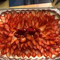 Elvia Russell's cooksnap of when they made strawberry mostachon (mexican meringue pie).