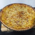 El cooksnap de Jorge Caceres cuando hizo Tarta de puerro, queso y panceta.