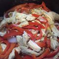 El cooksnap de Lilia Pérez cuando hizo Fajitas de pollo con pimientos y cebolla.