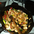 El cooksnap de Luu Vicino cuando hizo Wok de vegetales y pollo.
