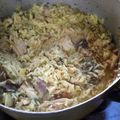 El cooksnap de Claudia Analía cuando hizo Arroz con pollo al curry.