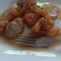El cooksnap de Almudena Collado cuando hizo Solomillo de cerdo con piña y cebolla.