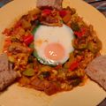 El cooksnap de Leandro cuando hizo Arroz yamaní con zapallito relleno gratinado.