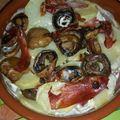 El cooksnap de guaya cuando hizo Rodajitas de patata con jamón y champiñones.