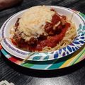 Cheryl Pressley's cooksnap of when they made Chicken Parmesan With Spaghetti and Garlic Bread.