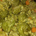 El cooksnap de Carmeta cuando hizo Coles de bruselas al curry.