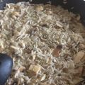 El cooksnap de aibin cuando hizo Risotto de pollo con champiñones.