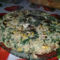 El cooksnap de lucia saira cuando hizo Tortilla de espinaca y pollo.