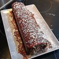 El cooksnap de Mary Sacchi cuando hizo Tronco de Navidad relleno de trufa.