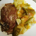 El cooksnap de Txus Peso Larrion cuando hizo Chuletas de aguja de cerdo con pimientos verdes al horno.