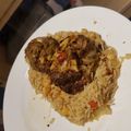 Alexander Stone's cooksnap of when they made Chickpeas pulao With meatball.