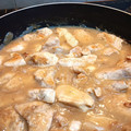 El cooksnap de yolanda cuando hizo Lomo de cerdo en salsa de cebolla.