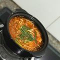 Cooksnap của Yến Nhi khi họ làm theo món Canh kim chi giá tương 김치콩나물국