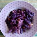El cooksnap de Máriam cuando hizo Lombarda rehogada con manzana piñones y pasas.