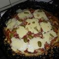 El cooksnap de Laulau Lau cuando hizo Keto- pizza con masa de coliflor, con roquefort y nuez pecan.