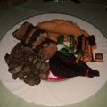 pazirita Cooksnap-ja, amikor elkészítette a(z) Rozé kacsamell, édesburgonya püré, vörösboros gombaragu, balzsamecetes céklakrém receptet.