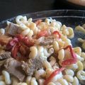 El cooksnap de natalia 5m cuando hizo Wok de verduras y carne con fideos coditos ñam ñam 😉😋.