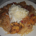 El cooksnap de Patry cuando hizo Fideos con salsa mediterránea.