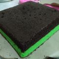 Cooksnap dari Novie Arie untuk resep Brownies kukus coklat pandan no mixer, murah, anti gagal 😋😋😋