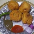 Ankita Kapil Varshney's cooksnap of when they made Instant Mysore Bonda With Yummy spicy Red Chutney.