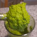 El cooksnap de Paula Muc cuando hizo Pesto de Espinacas.