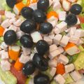 El cooksnap de astrid badia cuando hizo Ensalada de Pavo, surimi y aceitunas negras.