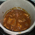 El cooksnap de Sandra Solana Rodas cuando hizo Estofado de solomillo de cerdo al vino tinto con Olla GM modelo H.
