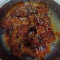 Cooksnap Mizzanem semasa beliau membuat Ayam Goreng Korea Rangup.