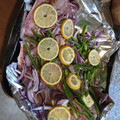 El cooksnap de JAbraham cuando hizo Trucha al horno con limón y orégano.