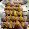 Cooksnap από Δέσποινα Καρπούζα στη συνταγή Σουβλάκια κοτόπουλο μαρινάτα με ντοματίνια και πιπεριές συνοδεία πουρέ γλυκοπατάτας