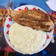 El cooksnap de Myriam Lara camus cuando hizo Pescado frito con papas mayo.