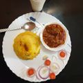 sandhya Dutta 's cooksnap of when they made বাসন্তী পোলাও(Basonti pulao recipe in Bengali).