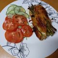 El cooksnap de Yaniel Yaima Borjas cuando hizo Rollo de pechuga de pollo con espárragos.