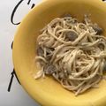 El cooksnap de Meryjoe02 cuando hizo Spaghetti con champiñones y salsa de queso.