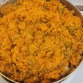Julie Jones's cooksnap of when they made Arroz con Gandules / Rice and Pigeon Peas.